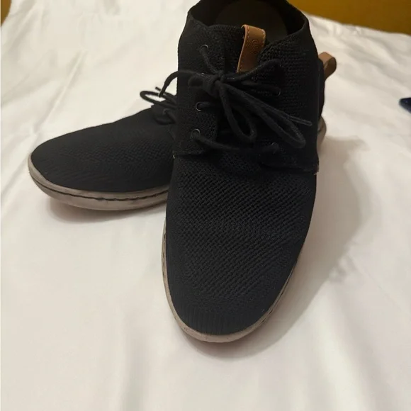 Cloudsteppers by Clarks Black Knit Oxfords GUC Size 13 - Picture 2 of 5